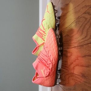 Puma Future 5.3 Netfit Osg Fg Ag Soccer Cleats Mens Sz 9 Peach/Volt 105936 01